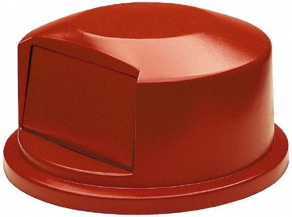 Rubbermaid - Round Lid for Use with 44 Gal Round Trash Cans - Red, Polyethylene, For 2643 Brute Trash Cans - Exact Tool & Supply