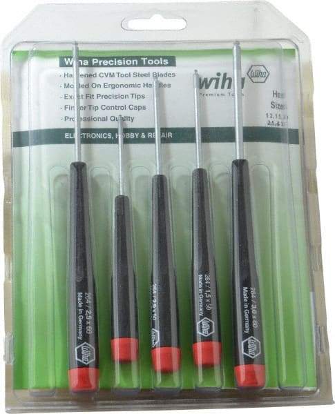 Wiha - 5 Piece, Hex Driver Set - Hex - Exact Tool & Supply