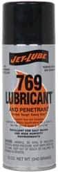 Jet-Lube - 12 oz Aerosol Thin Oily Film Penetrant/Lubricant - Clear Amber, Food Grade - Exact Tool & Supply