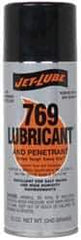 Jet-Lube - 12 oz Aerosol Thin Oily Film Penetrant/Lubricant - Clear Amber, Food Grade - Exact Tool & Supply