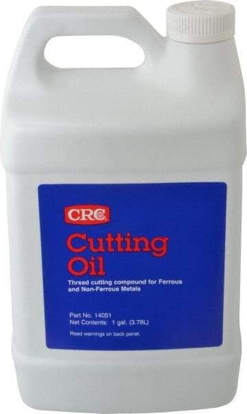 CRC - 1 Gal Bottle Cutting Fluid - Straight Oil, For Drilling, Reaming, Sawing, Shearing, Tapping, Threading, Turning - Exact Tool & Supply