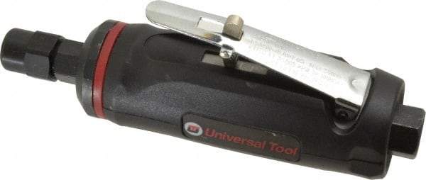Universal Tool - 1/4" Collet, Straight Handle, Angle Air Die Grinder - 23,000 RPM, Rear Exhaust, 4 CFM, 0.66 hp, 90 psi, 1/4 NPT - Exact Tool & Supply