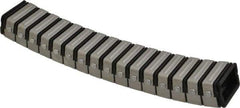 KabelSchlepp - 1 Ft. Long, Stainless Steel, Enclosed Cable and Hose Carrier - 1.77 Inch Inside Width x 0.98 Inch Inside Height, 2.44 Inch  Outside Width x 1-1/2 Inch Outside Height, 2.56 Inch Bend Radius - Exact Tool & Supply