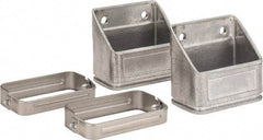KabelSchlepp - 3.35 Inch Outside Width x 1.97 Inch Outside Height, Cable and Hose Carrier Stainless Steel Tube Mounting Bracket Set - 3.98 Inch Bend Radius, 2.87 Inch Inside Width x 1-1/2 Inch Inside Height - Exact Tool & Supply