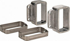 KabelSchlepp - 3.35 Inch Outside Width x 3.35 Inch Outside Height, Cable and Hose Carrier Stainless Steel Tube Mounting Bracket Set - 3.98 Inch Bend Radius, 2.87 Inch Inside Width x 1-1/2 Inch Inside Height - Exact Tool & Supply