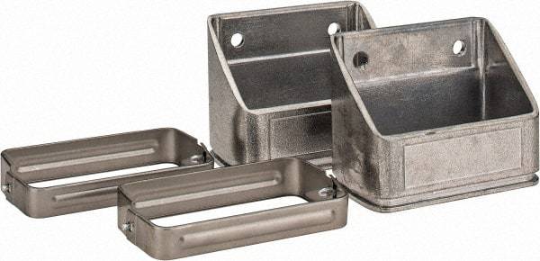 KabelSchlepp - 4.61 Inch Outside Width x 2.6 Inch Outside Height, Cable and Hose Carrier Stainless Steel Tube Mounting Bracket Set - 5.51 Inch Bend Radius, 4.01 Inch Inside Width x 2.05 Inch Inside Height - Exact Tool & Supply