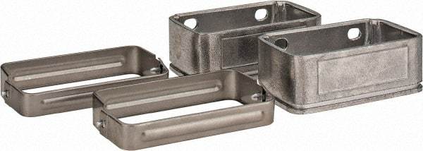 KabelSchlepp - 4.57 Inch Outside Width x 2.68 Inch Outside Height, Cable and Hose Carrier Stainless Steel Tube Mounting Bracket Set - 5.51 Inch Bend Radius, 4.01 Inch Inside Width x 2.05 Inch Inside Height - Exact Tool & Supply