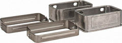 KabelSchlepp - 4.57 Inch Outside Width x 2.68 Inch Outside Height, Cable and Hose Carrier Stainless Steel Tube Mounting Bracket Set - 5.51 Inch Bend Radius, 4.01 Inch Inside Width x 2.05 Inch Inside Height - Exact Tool & Supply