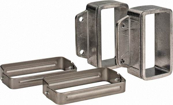 KabelSchlepp - 4.57 Inch Outside Width x 4.33 Inch Outside Height, Cable and Hose Carrier Stainless Steel Tube Mounting Bracket Set - 5.51 Inch Bend Radius, 4.01 Inch Inside Width x 2.05 Inch Inside Height - Exact Tool & Supply