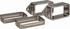 KabelSchlepp - 4.57 Inch Outside Width x 2.52 Inch Outside Height, Cable and Hose Carrier Stainless Steel Tube Mounting Bracket Set - 5.51 Inch Bend Radius, 4.01 Inch Inside Width x 2.05 Inch Inside Height - Exact Tool & Supply