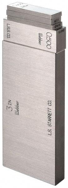 Starrett - 16" Square Steel Gage Block - Accuracy Grade 0 - Exact Tool & Supply