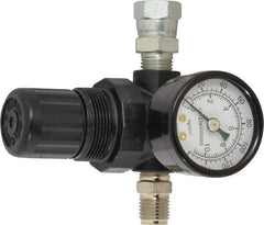 DeVilbiss - Paint Sprayer Air Regulator & Gauge - Gun Mounted Air Regulator with Gauge, Compatible with Spray Guns - Exact Tool & Supply