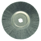 12" Diameter - 1-1/4" Arbor Hole - Crimped Steel Wire Straight Wheel - Exact Tool & Supply