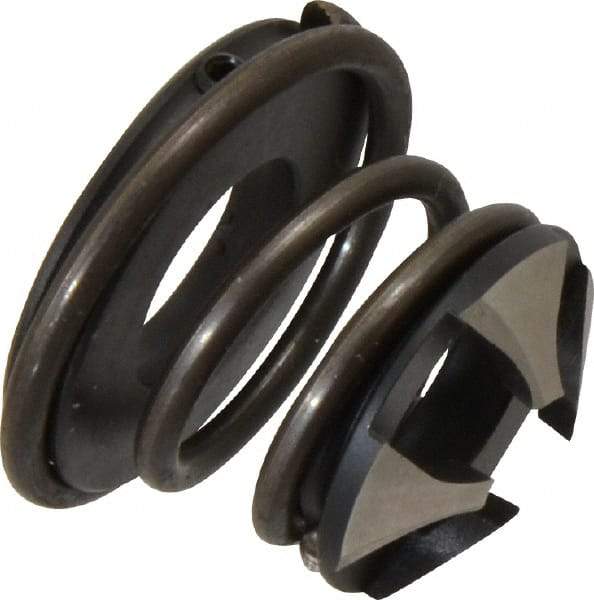 Burr-Bit - 3/8" Tap Compatibility, 3/8" Collar Thickness, 4 Tap Flutes, Deburring Tap Attachment - 1-1/8" Outside Diam, High Speed Steel - Exact Tool & Supply