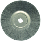 12" Diameter - 1-1/4" Arbor Hole - Crimped Steel Wire Straight Wheel - Exact Tool & Supply