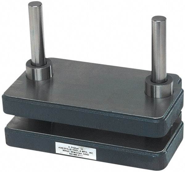 JT&M - 6-3/4" Guide Post Length, 1" Die Holder Thickness, Cast Iron, Mold Blank, Punch & Die Set - 1-3/8" Bushing Diam, 10-3/8" Overall Width x 7" Overall Depth - Exact Tool & Supply