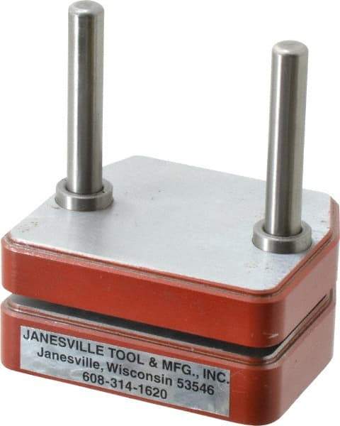 JT&M - 3" Guide Post Length, 5/8" Die Holder Thickness, Cast Iron, Mold Blank, Punch & Die Set - 1/2" Bushing Diam, 2-5/8" Overall Width x 2-1/4" Overall Depth - Exact Tool & Supply