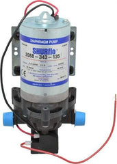 Pentair - 1/12 HP, 1/2 Inlet Size, 1/2 Outlet Size, Demand Switch, Diaphragm Spray Pump - 12 Input Voltage, Polypropylene, 3.00 Max GPM - Exact Tool & Supply