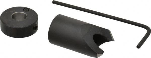 Vernon - 1/2" Cutter Diam, Letter D Drill Compatibility, 1/4" Collar Thickness, Adjustable Depth Drill Countersink - Exact Tool & Supply