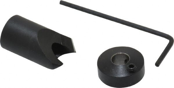 Vernon - 1/2" Cutter Diam, 15/64" Drill Compatibility, 1/4" Collar Thickness, Adjustable Depth Drill Countersink - Exact Tool & Supply