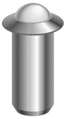 Gibraltar - 1.1" Body Length x 1/2" Body Diam, 8 Lb Init to 18 Lb Final End Force, Stainless Steel Press Fit Ball Plunger - 7/16" Ball Diam, 0.161" Max Ball Reach, 0.11" Flange Thickness - Exact Tool & Supply
