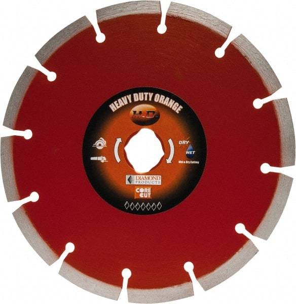Core Cut - 7" Diam, 20mm Arbor Hole Diam, Wet & Dry Cut Saw Blade - Diamond-Tipped, Standard Round Arbor - Exact Tool & Supply