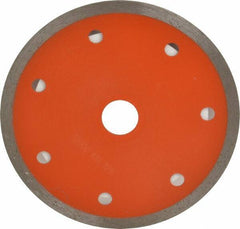 Core Cut - 4" Diam, 5/8" Arbor Hole Diam, Wet & Dry Cut Saw Blade - Diamond-Tipped, Standard Round Arbor - Exact Tool & Supply