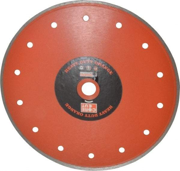 Core Cut - 8" Diam, 5/8" Arbor Hole Diam, Wet & Dry Cut Saw Blade - Diamond-Tipped, Standard Round Arbor - Exact Tool & Supply