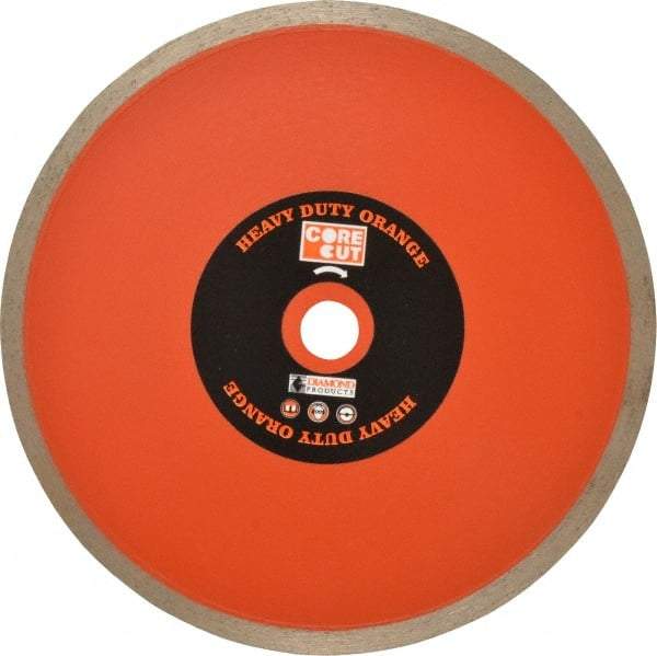 Core Cut - 7" Diam, 5/8" Arbor Hole Diam, Wet & Dry Cut Saw Blade - Diamond-Tipped, Standard Round Arbor - Exact Tool & Supply