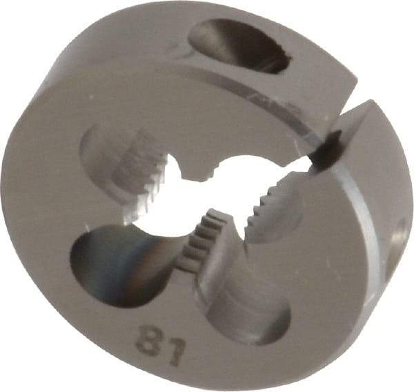 OSG - 1/4-28 UNF Thread, 13/16" Outside Diam High Speed Steel Round Die - 1/4" Thick, Right Hand Thread, Adjustable - Exact Tool & Supply