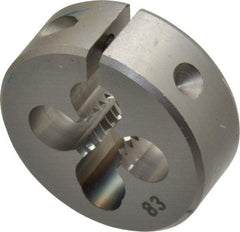 OSG - 1/4-20 UNC Thread, 1" Outside Diam High Speed Steel Round Die - 3/8" Thick, Right Hand Thread, Adjustable - Exact Tool & Supply
