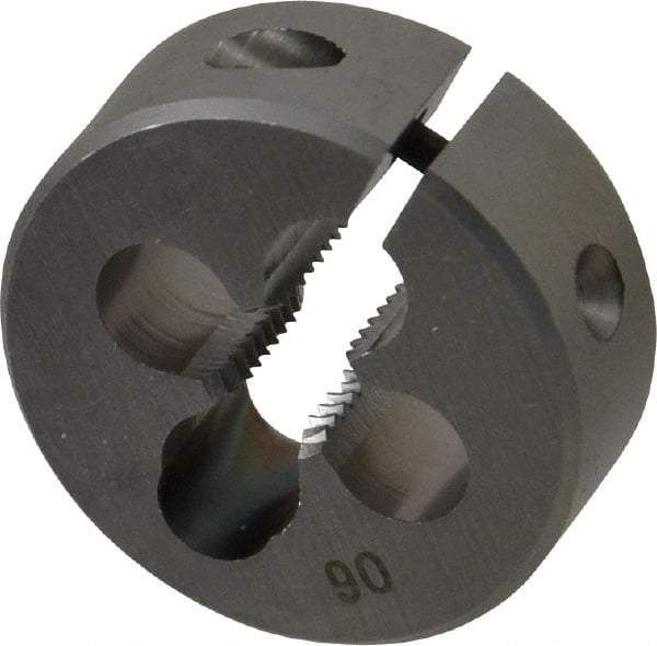 OSG - 1/4-28 UNF Thread, 1" Outside Diam High Speed Steel Round Die - 3/8" Thick, Right Hand Thread, Adjustable - Exact Tool & Supply