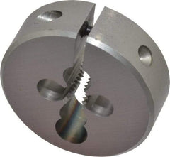 OSG - 1/4-20 UNC Thread, 1-1/2" Outside Diam High Speed Steel Round Die - 1/2" Thick, Right Hand Thread, Adjustable - Exact Tool & Supply