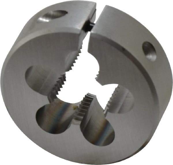 OSG - 9/16-18 UNF Thread, 1-1/2" Outside Diam High Speed Steel Round Die - 1/2" Thick, Right Hand Thread, Adjustable - Exact Tool & Supply
