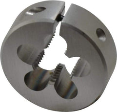 OSG - 9/16-18 UNF Thread, 1-1/2" Outside Diam High Speed Steel Round Die - 1/2" Thick, Right Hand Thread, Adjustable - Exact Tool & Supply