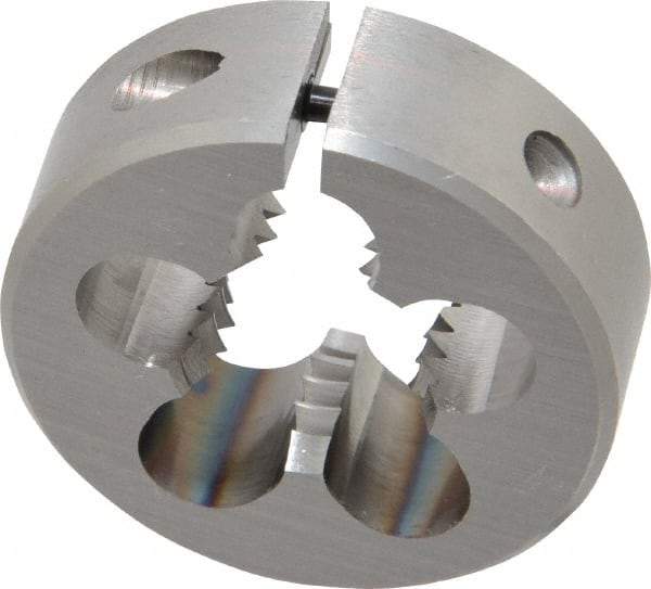 OSG - 5/8-11 UNC Thread, 1-1/2" Outside Diam High Speed Steel Round Die - 1/2" Thick, Right Hand Thread, Adjustable - Exact Tool & Supply