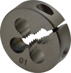OSG - #10-24 UNC Thread, 13/16" Outside Diam High Speed Steel Round Die - 1/4" Thick, Right Hand Thread, Adjustable - Exact Tool & Supply