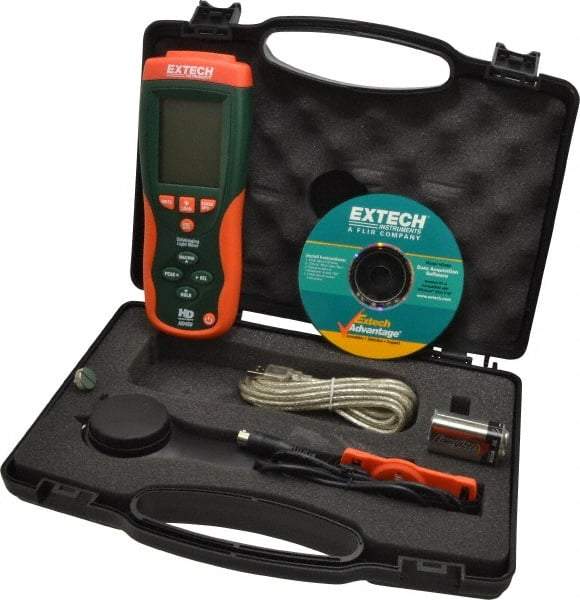 Extech - 9 Volt Battery, 40 to 40,000 FC, Light Meter - Compatible with Light Lighting - Exact Tool & Supply