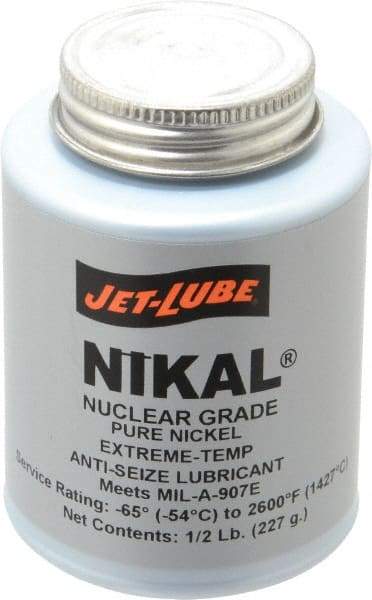 Jet-Lube - 0.5 Lb Can Extreme Temperature Anti-Seize Lubricant - Nickel, -65 to 2,600°F, Gray, Nuclear Grade - Exact Tool & Supply