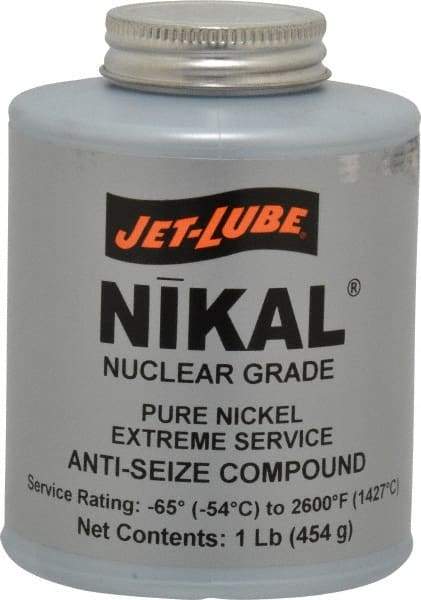 Jet-Lube - 1 Lb Can Extreme Temperature Anti-Seize Lubricant - Nickel, -65 to 2,600°F, Gray, Nuclear Grade - Exact Tool & Supply