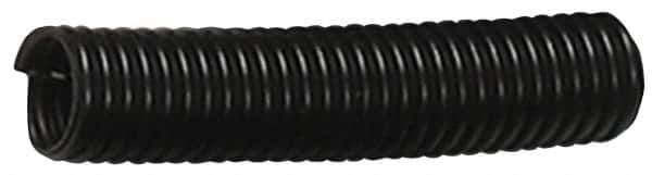 Made in USA - 3/4" Trade Size, 100' Long, Flexible Split Loom Conduit - Polyethylene, 19.35mm ID, Black - Exact Tool & Supply