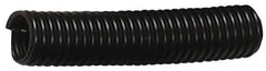 Made in USA - 3/8" Trade Size, 100' Long, Flexible Split Loom Conduit - Polyethylene, 10.7mm ID, Black - Exact Tool & Supply
