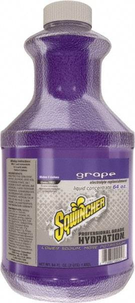 Sqwincher - 64 oz Bottle Grape Activity Drink - Liquid Concentrate, Yields 5 Gal - Exact Tool & Supply