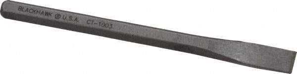 Blackhawk by Proto - 5-1/4" OAL x 3/8" Blade Width Cold Chisel - 3/8" Tip, 5/16" Stock, Alloy Steel Handle - Exact Tool & Supply