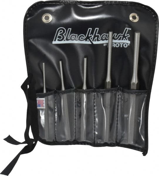 Blackhawk by Proto - 5 Piece, 1/8 to 5/16", Pin Punch Set - Exact Tool & Supply