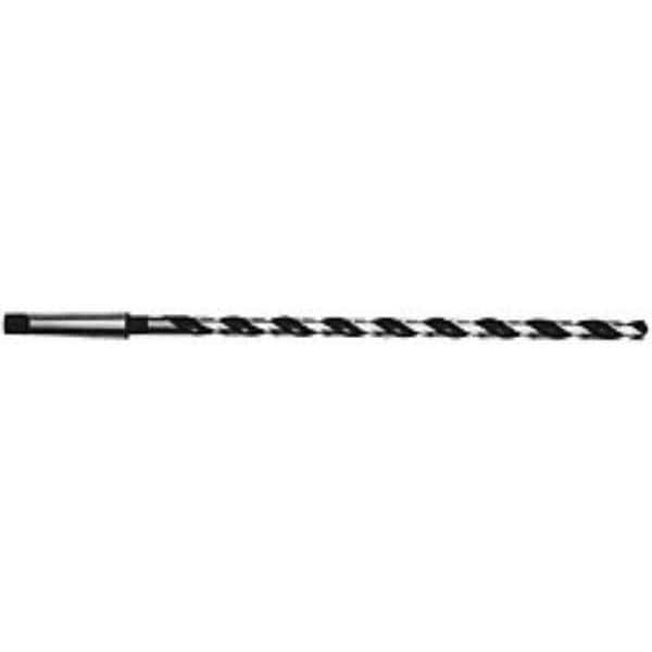 Interstate - 21/64", 1MT 118° Point High Speed Steel Taper Shank Drill Bit - Exact Tool & Supply