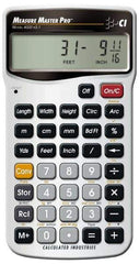 Calculated Industries - 11-Digit (7 normal, 4 Fractions) with Full Annunciators 30 Function Handheld Calculator - 5/8" x 2-1/2" (15.88mm x 63.5mm) Display Size, Silver, LR-44/A76 Powered, 7" Long x 5" Wide x 1" High - Exact Tool & Supply