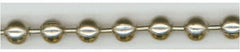 Made in USA - Number 3 Trade Size Stainless Steel Ball Chain - 0.095 Inch Ball Diameter, 20 Lbs. Tensile Strength, 100 Ft. Long , 94 Balls per Foot - Exact Tool & Supply