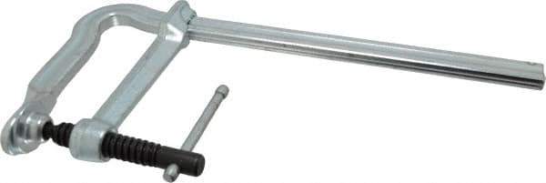 Bessey - 5-1/2" Deep Throat, 12" Max Capacity, Bend Sliding Arm Clamp - 1,100 Lb Clamping Pressure, 0.7" Spindle Diam - Exact Tool & Supply
