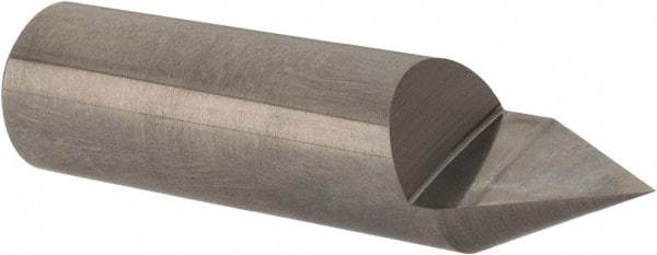 Accupro - 60° Incl Angle, 1/2" Shank Diam, 2" OAL, 1/2" Cut Diam, Conical Engraving Cutter - 9/16" LOC, 1 Flute, Right Hand Cut, Micrograin Solid Carbide, Uncoated - Exact Tool & Supply